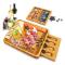 39 x 33 x 3.8cm Natural Bamboo Cheese Board +4 Knife Set