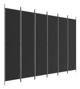 Rumsavdelare 6 paneler svart 300x220 cm tyg