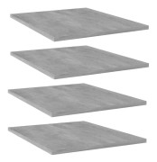 vidaXL Hyllplan 4 st betonggrå 40x50x1,5 cm spånskiva
