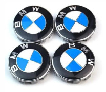 4st Bmw-logotyp 68 mm hjulcentrumnavkapsling Fälgemblem Blå vit fälgmärke
