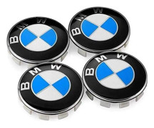 4st Bmw-logotyp 68 mm hjulcentrumnavkapsling Fälgemblem Blå vit fälgmärke