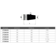 Oem Marine Propelleraxel Transmissionsklämma Evo Silver 45 mm