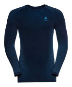 Odlo Långärmad T-shirt Performance Warm Ec Blå S Man