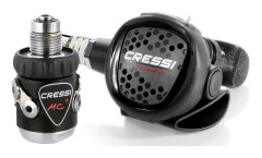 Cressi Regulator Set Xs Compact Mc9 Grey Din Svart