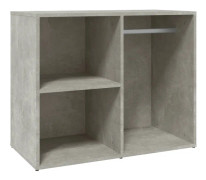 Klädskåp betonggrå 80x40x65 cm konstruerat trä