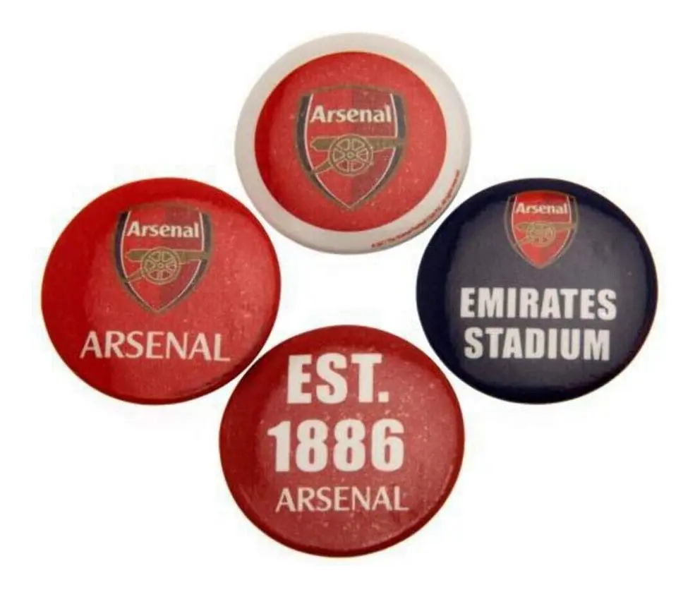 Arsenal FC Set med knappmärken (4 st)