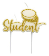 Tårtljus "Student" Guldfärg