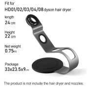 For Dyson Supersonic Hair Dryer Stand Holder Blow Dryer Accessory Organizer(Black Nickel)