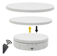 3 in 1 Remote Electric Rotating Display Stand Turntable(White)