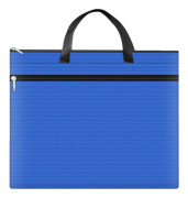 A3-8133 Large-capacity Handheld Zipper File Bag Oxford Cloth Waterproof Art Storage Bag(Blue)