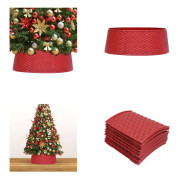 vidaXL Julgranskrage röd Ø65x19,5 cm - Julgranskrage - Julgranskragar - Julgranskorg - Julgranskorgar