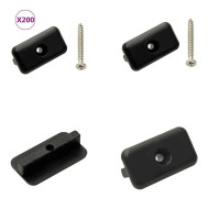 vidaXL Monteringsclips trall med skruvar 200 st plast/rostfritt stål - Clips - Monteringsclips - Clips Med Skruvar - Clip Med Skruv