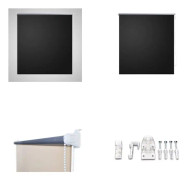 vidaXL Rullgardin för mörkläggning 140 x 230 cm svart - Mörkläggningsgardin - Mörkläggningsgardiner - Rullgardin - Rullgardiner