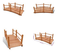 vidaXL Trädgårdsbro 140 x 60 x 56 cm - Trädgårdsbro - Trädgårdsbroar - Bro - Broar