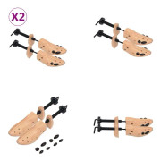 vidaXL Skoblock 2 par stl. 36-40 massiv furu - Skoblock - Sko Block - Träskoblock - Trä Skoblock