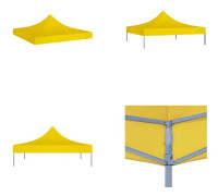 vidaXL Tak till partytält 3x3 m gul 270 g/m² - Tak Tält - Tak Partytält - Partytält Tak - Partytälttak