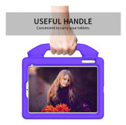 For iPad mini 6 EVA Material Children Flat Anti Falling Cover Protective Shell with Thumb Bracket(Purple)
