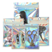 100PCS Laser Self-sealing Packaging Bag Data Line Aluminum Foil Plastic Bag , Size: 10x18cm