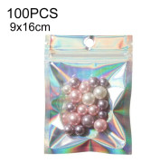 100PCS Laser Self-sealing Packaging Bag Data Line Aluminum Foil Plastic Bag , Size: 9x16cm
