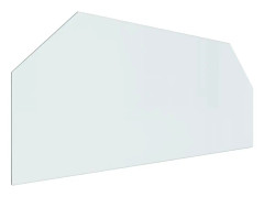 Glasskiva för öppen spis sexkantig 120x50 cm
