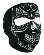 Komplett motorcykel balaclava Zan Headgear neopren calav - svart/vit - TU