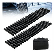 COSTWAY Set med 2 däckmattor, bärbara TPR-återställningsplattor Nöddraghjälp, 100 x 21 cm