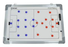 Liten dubbelsidig fotbollstavla 30x45 cm Sporti France - vit - TU
