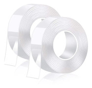 Linkrunning 10M Ruban Adhsif Double Face Extra Fort Transparent Traceless Nano Tape Puissant, Avtagbar, Tvättbar, Rutilisable Double-Face Gel pour ...