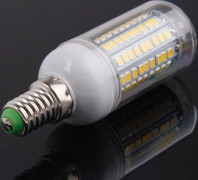 E14 8.0W 420LM Corn Light Lamp Bulb, 102 LED SMD 2835 Warm White Light, AC 220-240V, with Transparent Cover
