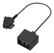 Hama Telefon Anslutningskabel [1x TAE-F-stiftdon - 3x TAE-NFN-hylsdon] Svart