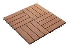 Relief terrassplattor 11 st WPC 30 x 30 cm 1 m² Brun - SALALIS - SP018166