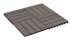 Terrassplattor 22 st 30 x 30 cm 2 m² WPC Mörkbrun - SALALIS - SP057224