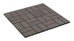Terrassbricka 11 st WPC 30 x 30 cm 1 m² Mörkbrun - SURENHAP - J00586