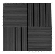 Terrassbricka 11 st WPC 30 x 30 cm 1 m² Svart - SALALIS - SP090609