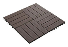 Relief terrassplattor 11 st WPC 30x30 cm 1 m² Brun - SURENHAP - J01128