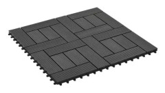 Terrassplattor 22 st 30 x 30 cm 2 m² WPC Svart - SURENHAP - J01037