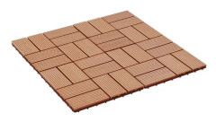 Terrassbricka 11 st WPC 30 x 30 cm 1 m² Färg Teak - SURENHAP - J07874
