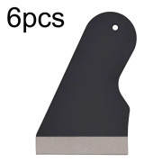 6pcs 6x10cm Handle Phone Film Scratch Card Film General Tools Hydrogel Film Debubble Scraper(Black)
