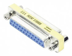Tecline D-Sub 25p F/F, D-Sub 25p, D-Sub 25p, Blå, Rostfritt stål