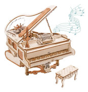 Magiskt Piano Mekaniskt Självspelande Musik Låda för Barn och Vuxna Byggnadsblock Kits Leksaker 3D Trä pussel