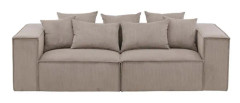 Gillholmen soffa 3 sits brun.