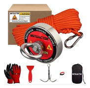 Återvinning Magnet Kit, 400lb Dragkraft, Hållbar Rep, 400LBS ROPE Claw, Vertikal dragkraft