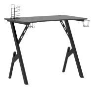 Gamingskrivbord med Y-formade ben svart 90x60x75 cm