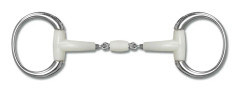 Happy Mouth Contour Eggbutt Dubbelfogad Snaffle 1.6 Cm Silver 14.5 cm