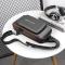 IC USB Laddnings Sport Sling Bag Hane Anti-Stöld Bröstväska Med Lösenordslås Svart guld