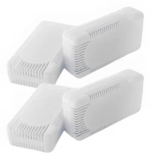 Kylskåpsdeodorant (4-pack) - Naturlig bambukoldeodorant Bättre än bakpulverdeodorant för kylskåp, rum, bil, garderob, skåp