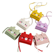Liten Kanin Bunny Baby Girls Boy Sling Bag Dragsnöre Väska Axelväska