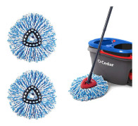 2 st Kompatibla med O-Cedar EasyWring RinseClean Spin Mop Ersättningshuvud