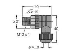 Turck 6914539 Sensor-, ställdon-stik, 1 st
