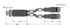 Turck 6628113 Sensor-/aktuatorfördelare ARC-adapter 1,50 m 1 stk